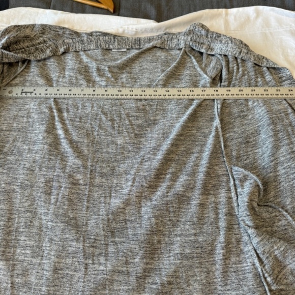 Hello Mello Women's Marled Gray Open Front Long Duster Cardigan Small Pockets - Picture 7 of 10